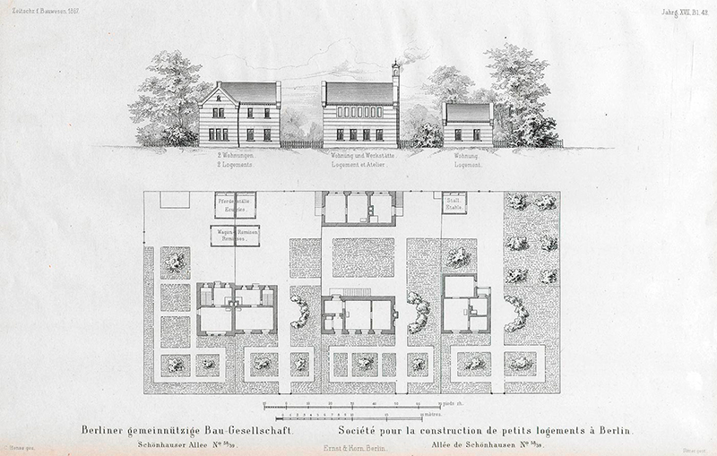 Bauten der Berliner gemeinnützigen Baugesellschaft, Schönhauser Allee 58/59, 1867