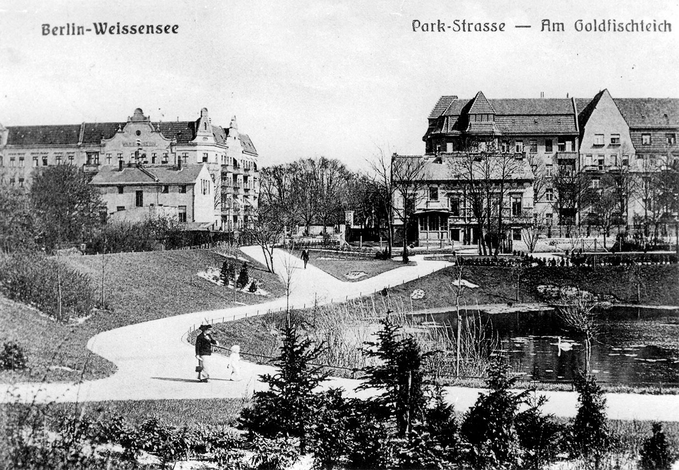 Grünanlage am Goldfischteich, 1917
