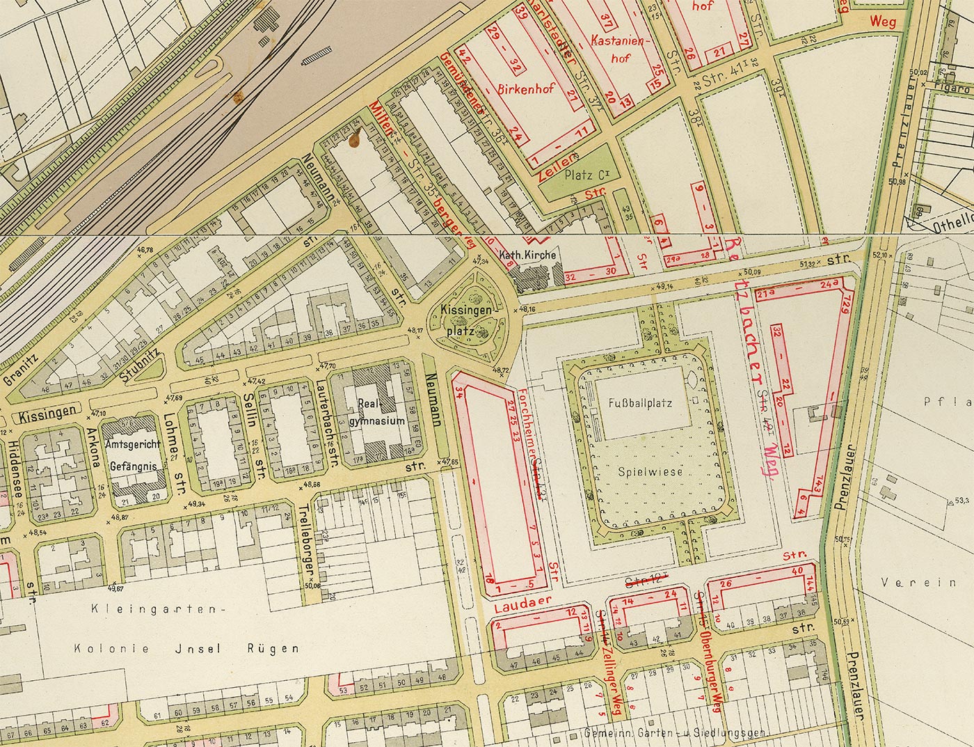 Wohnviertel rings um den Kissingenplatz, 1930