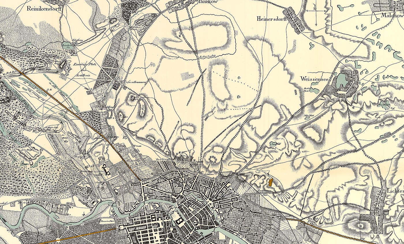 „Plan von Berlin nebst denen umliegenden Gegenden“, 1802