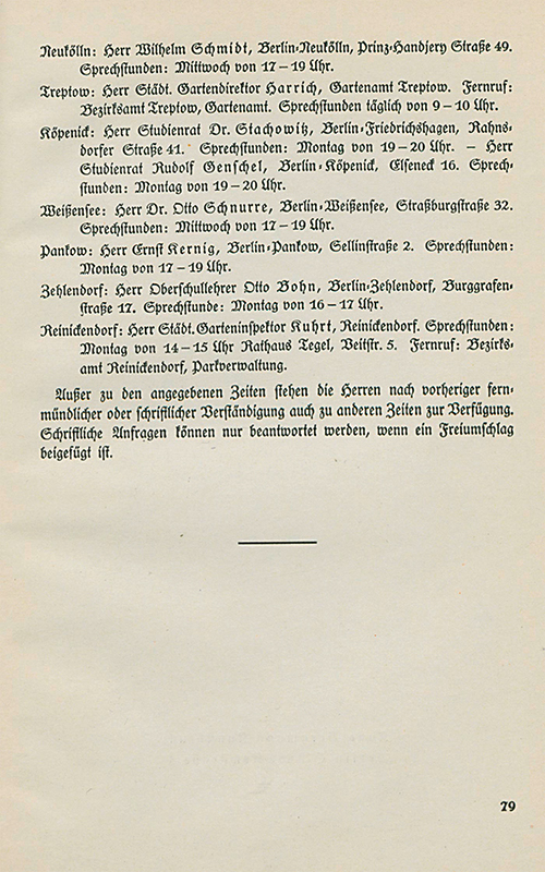 Auflistung der Auskunftsstellen (2. Teil)