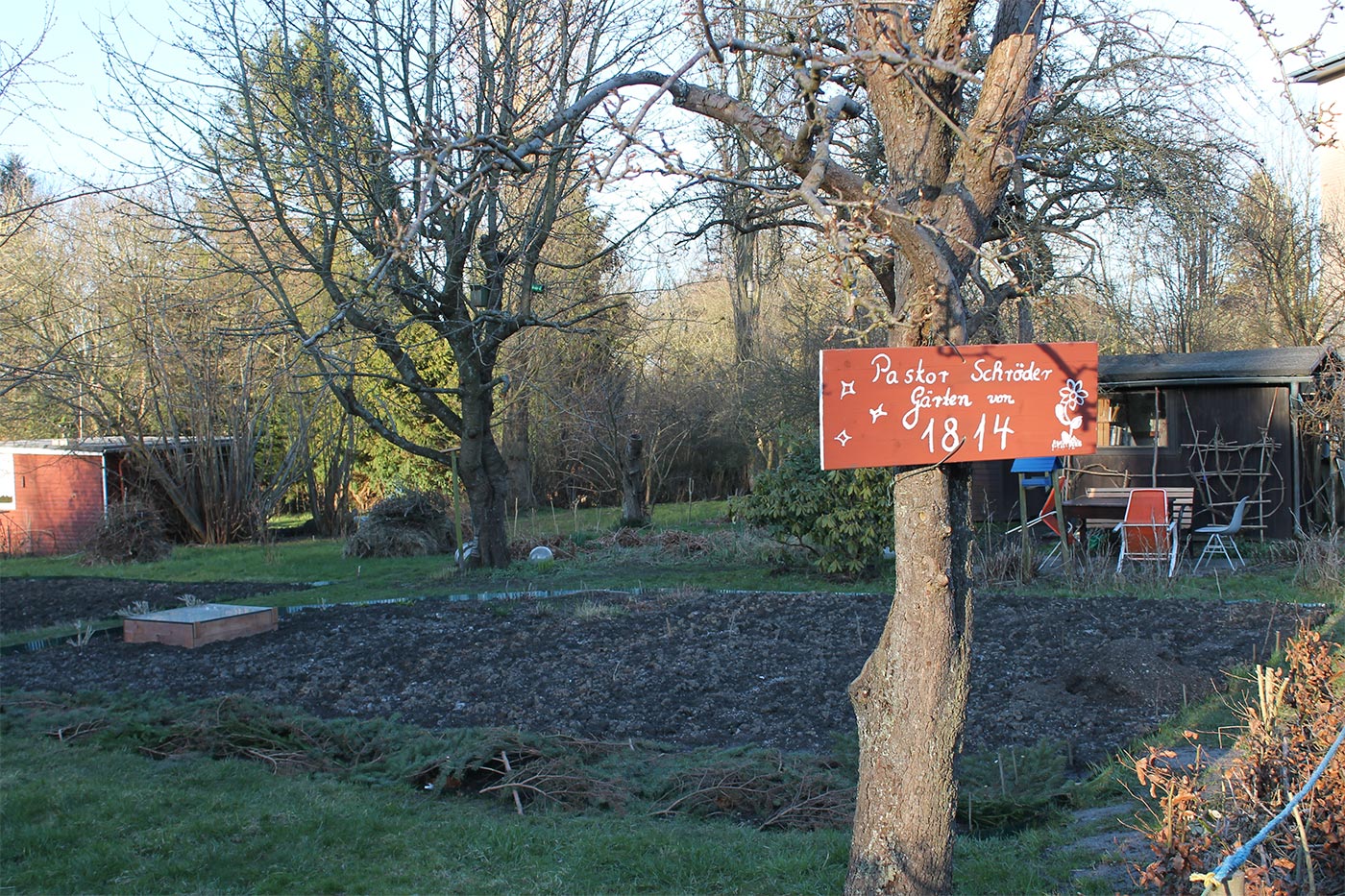 Ansicht der heutigen „Pastor-Schröder-Gärten“ in Kappeln an der Schlei, 2015