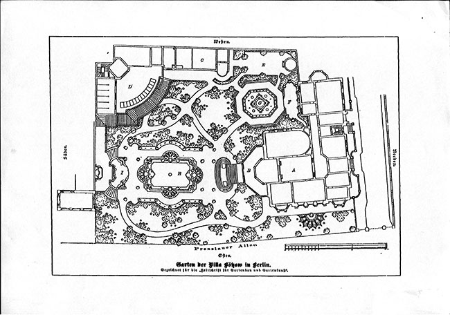 Gartenplan der Villa Bötzow