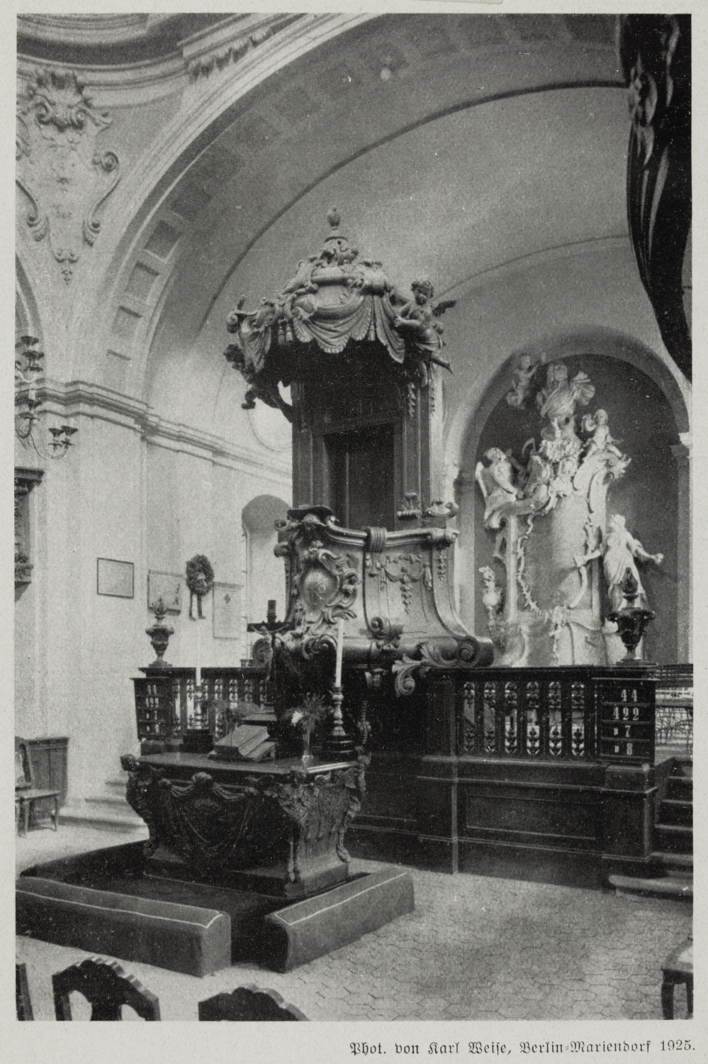 Altar, Kanzel, Viereck, Foto 1925