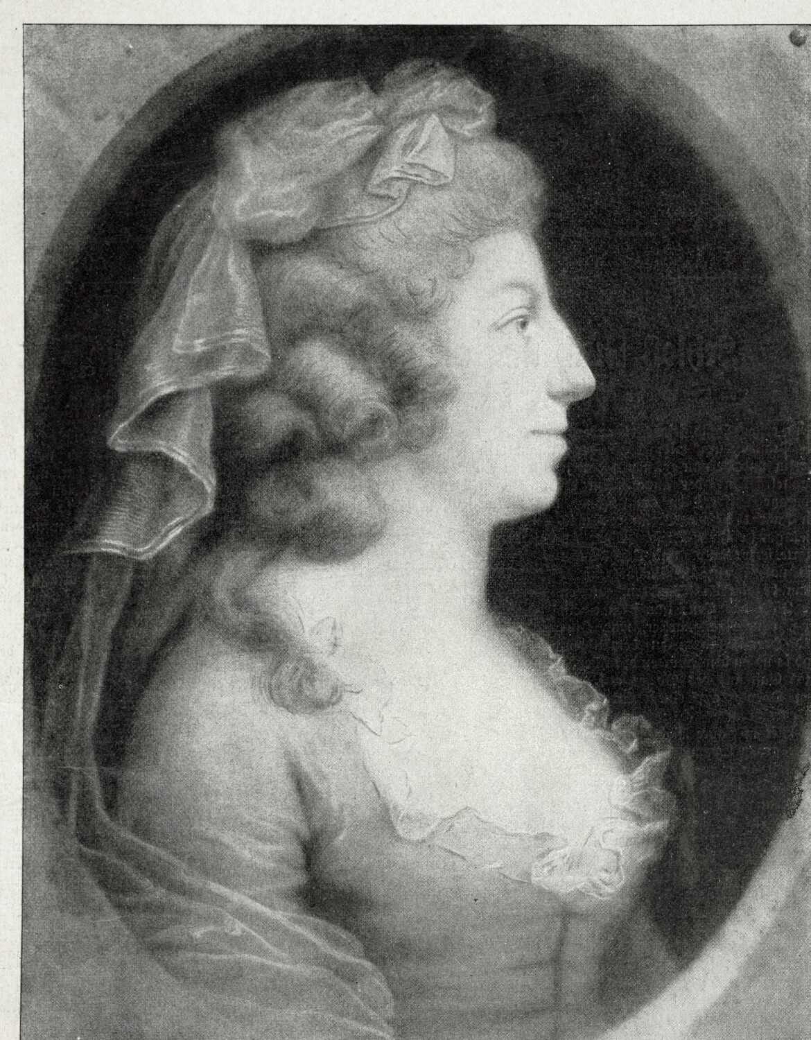 Julie von Voß, die spätere Gräfin von Ingenheim, Foto nach einem Gemälde