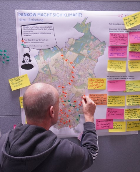 Markierung von Hitze- und Entlastungsorten