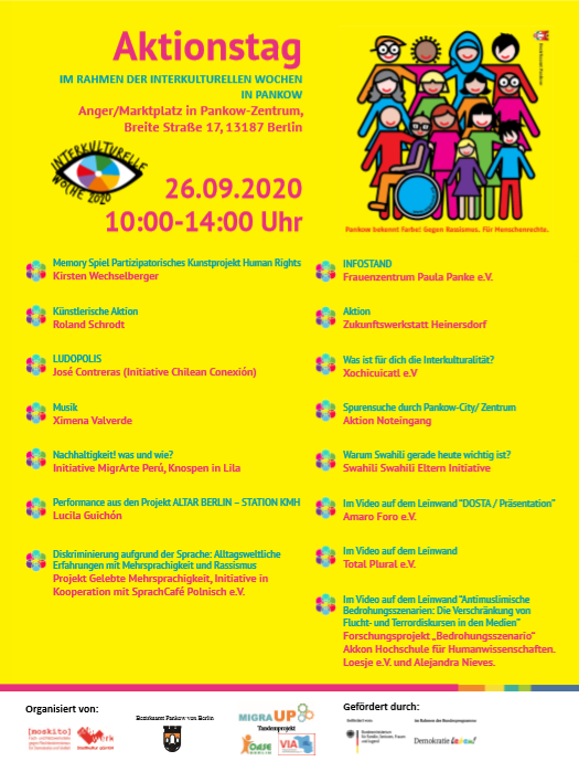 Plakat Aktionstag Interkulturelle Wochen Pankow