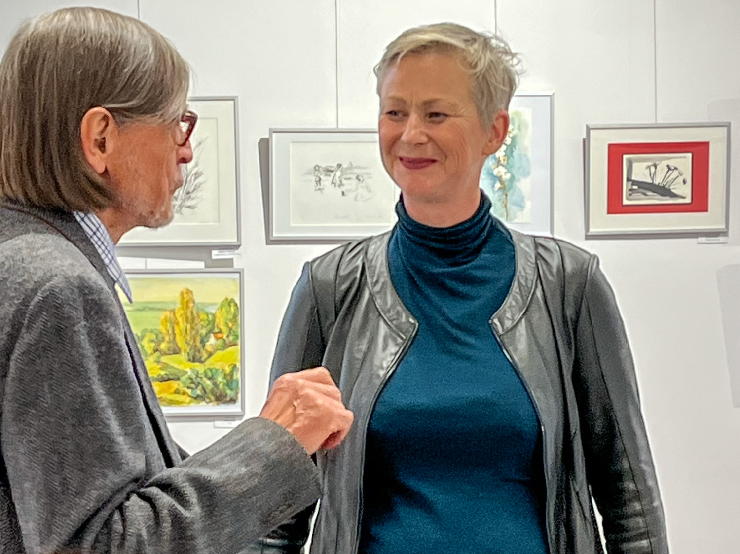Jürgen Schmidt-Lingner und Dr. Cordelia Koch bei der Vernissage am 18. September