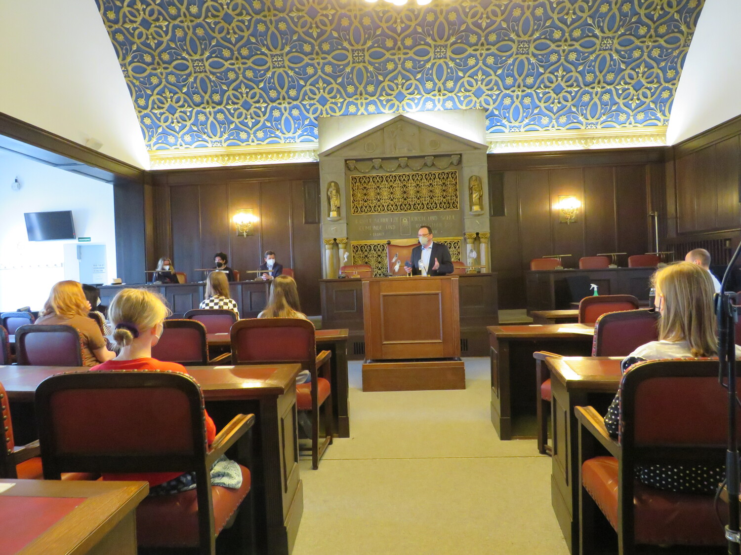 Vortrag des stellv. Vorstehers der BVV Dr. Schramm im altehrwürdigen BVV-Saal