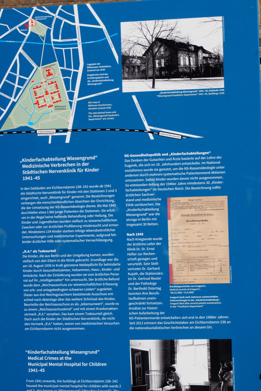 Neue Stele am Gedenkort 238