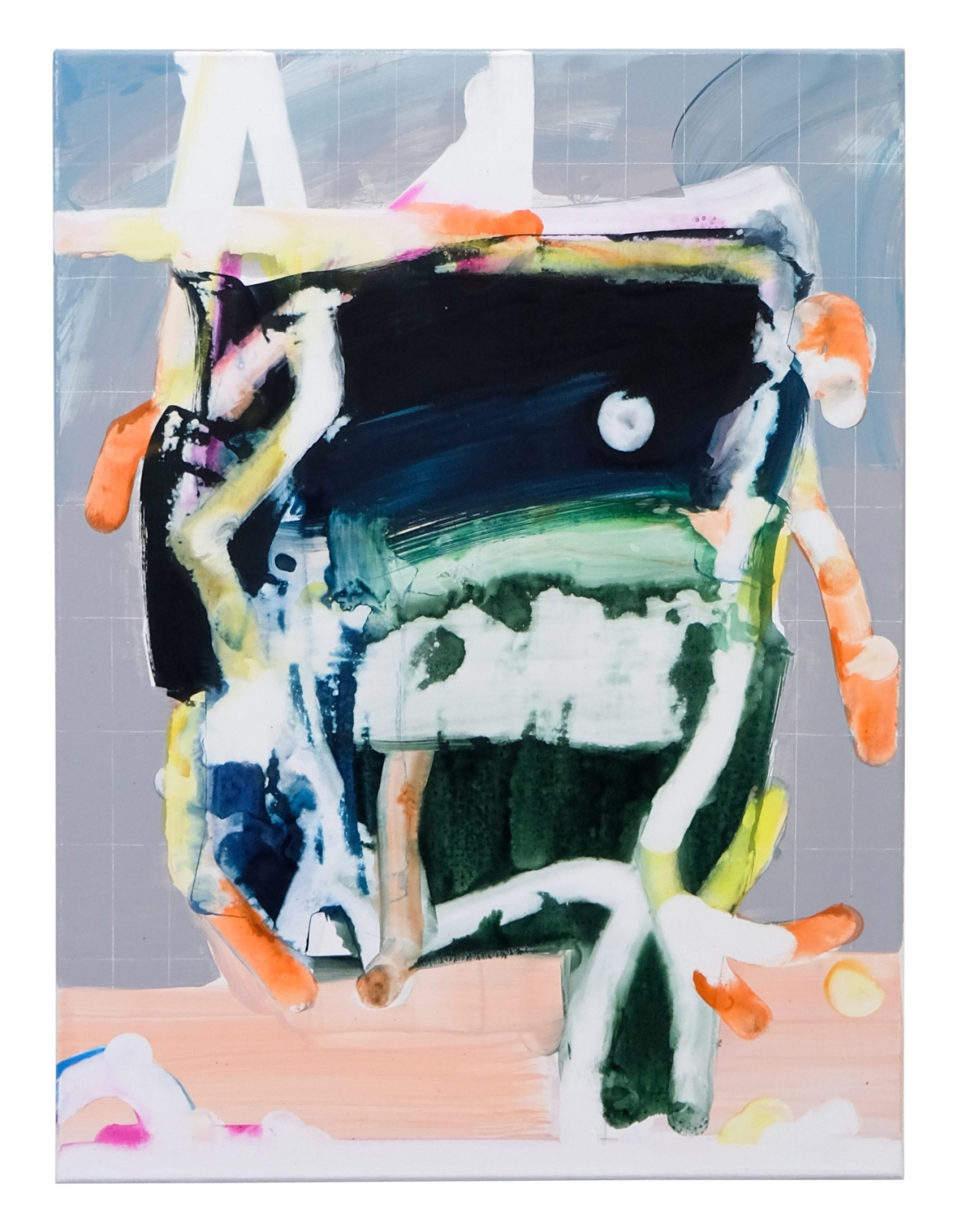 Max Geisler: Desert mite, 2024, Acryl, Lack und Gesso auf Baumwolle, 80 x 60 cm