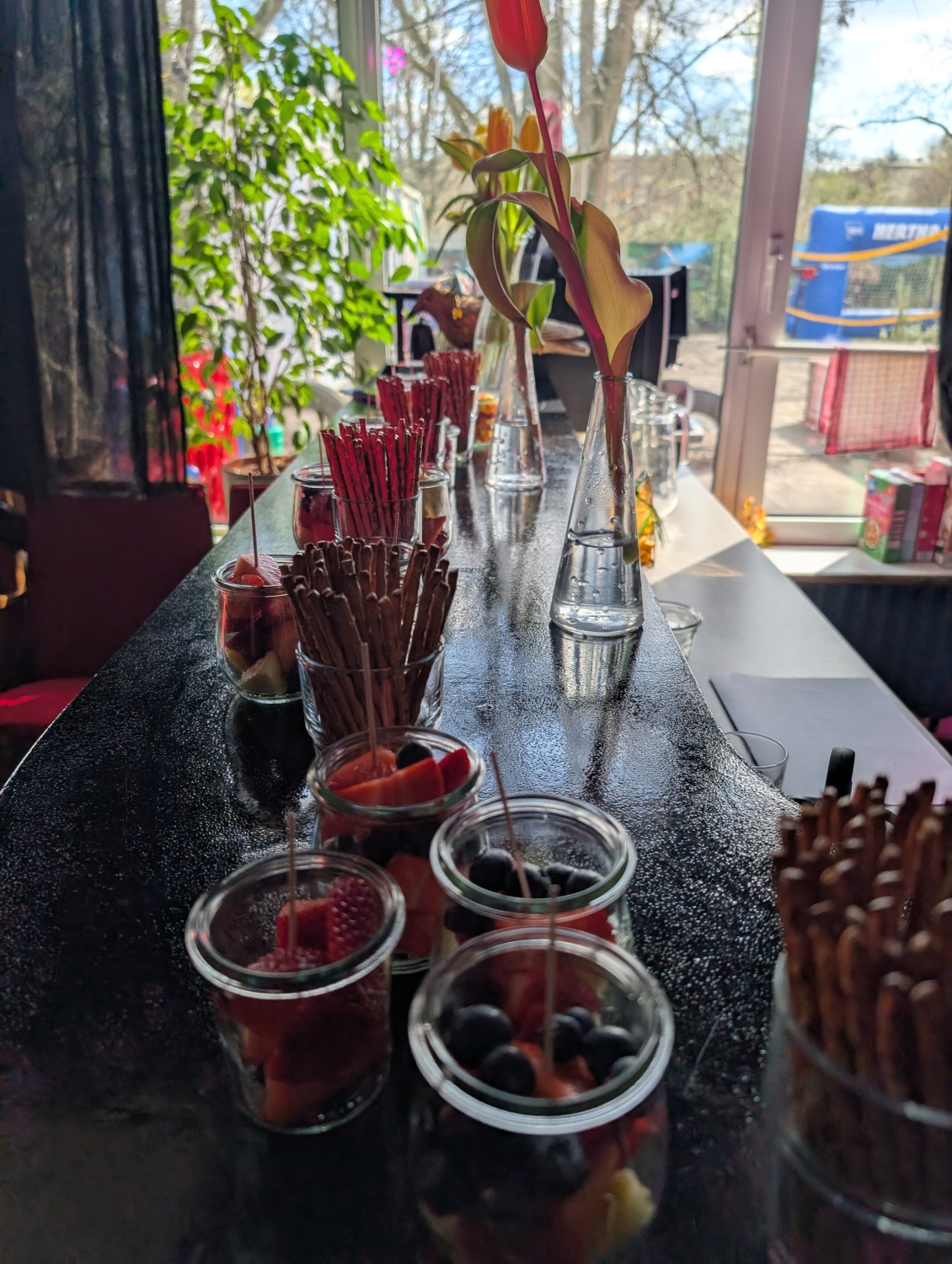 Das meredo hat Snacks bereitgestellt