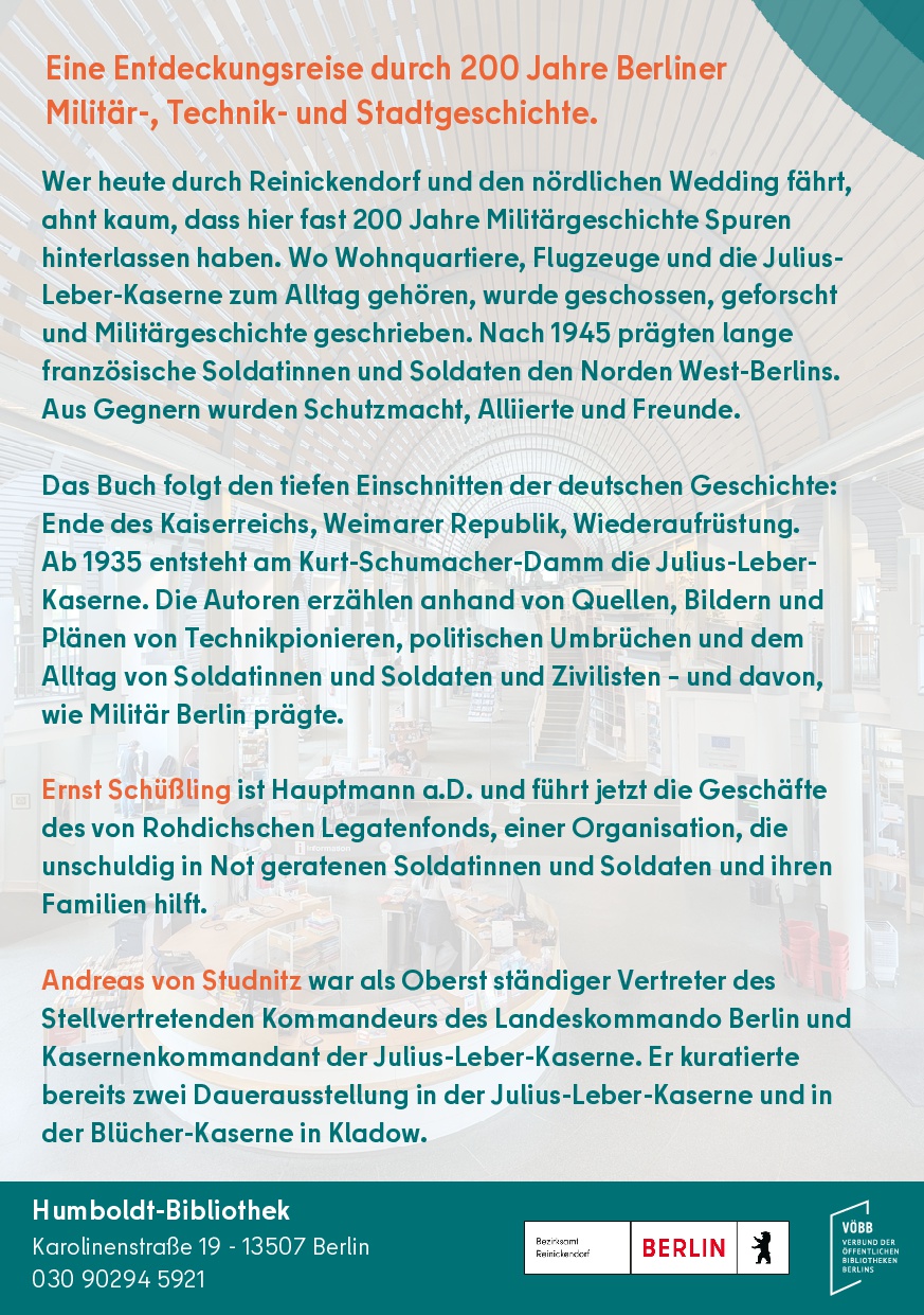 Buchvorstellung Bundeswehr Flyer Rückseite