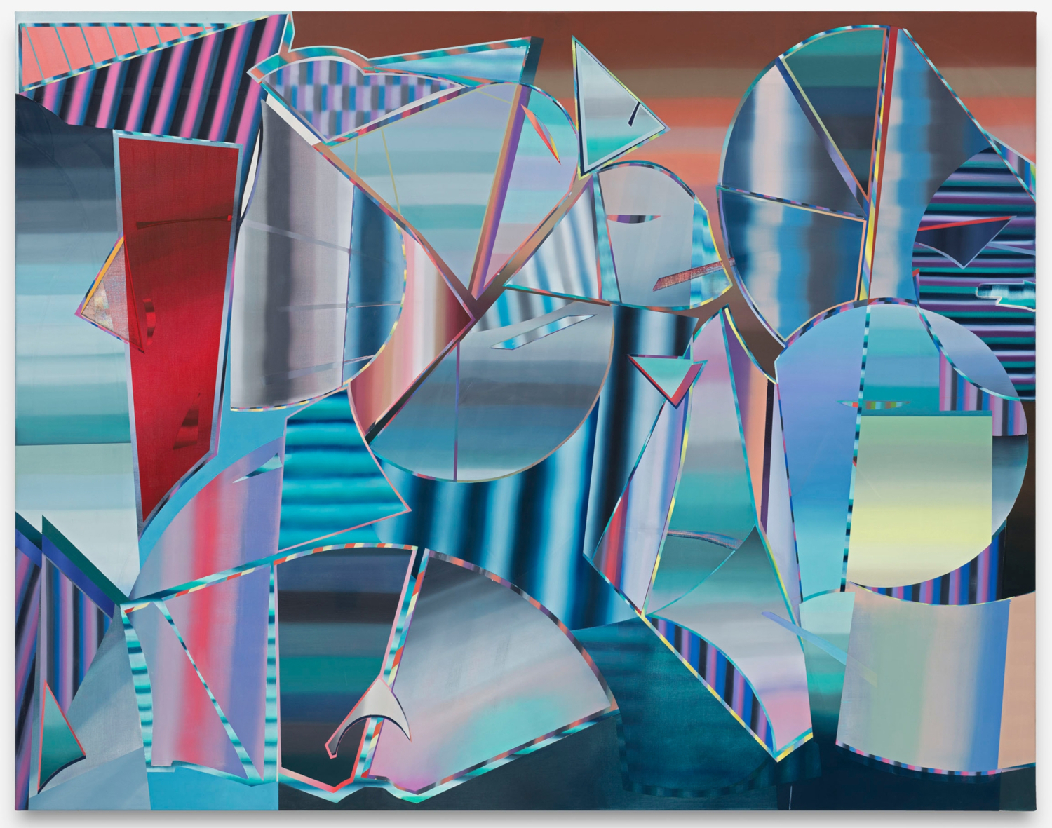 Antje Taubert, Barockisierende Abweichung aus der Reihe SOLARIS, 2022, Öl auf Leinwand, 180 x 230 cm