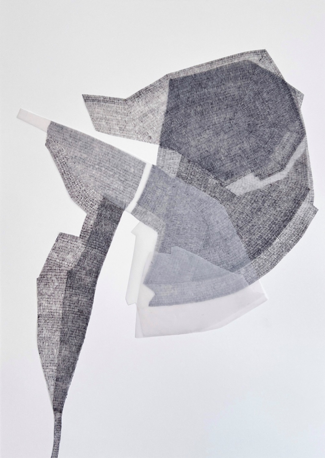 Teresa Gruber: Layers, Teil II, 4/6, Fineliner auf Transparentpapier