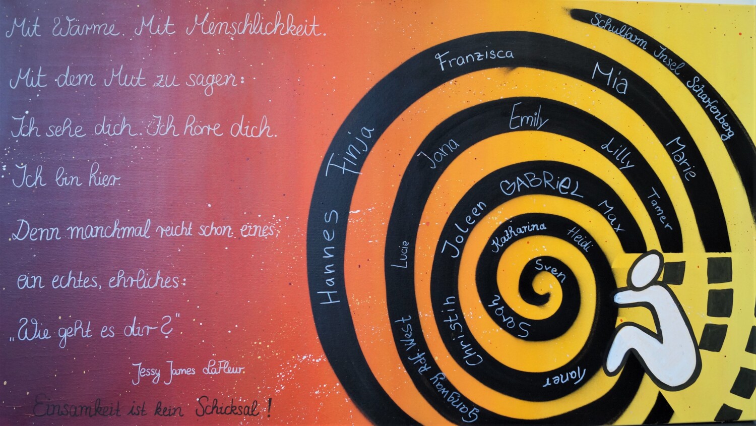 LOT 1 - Künstler: Schulfarm Insel am Scharfenberg Projekt: sharing is caring Jahr: 2024 - H 90 cm x B 160 cm