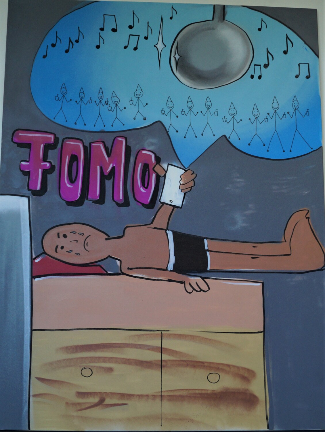 LOT 13 - Künstler: Teilnehmende Jugendliche am Einsamkeitsgipfel Jahr: 2025 - H 160 cm x B 120 cm