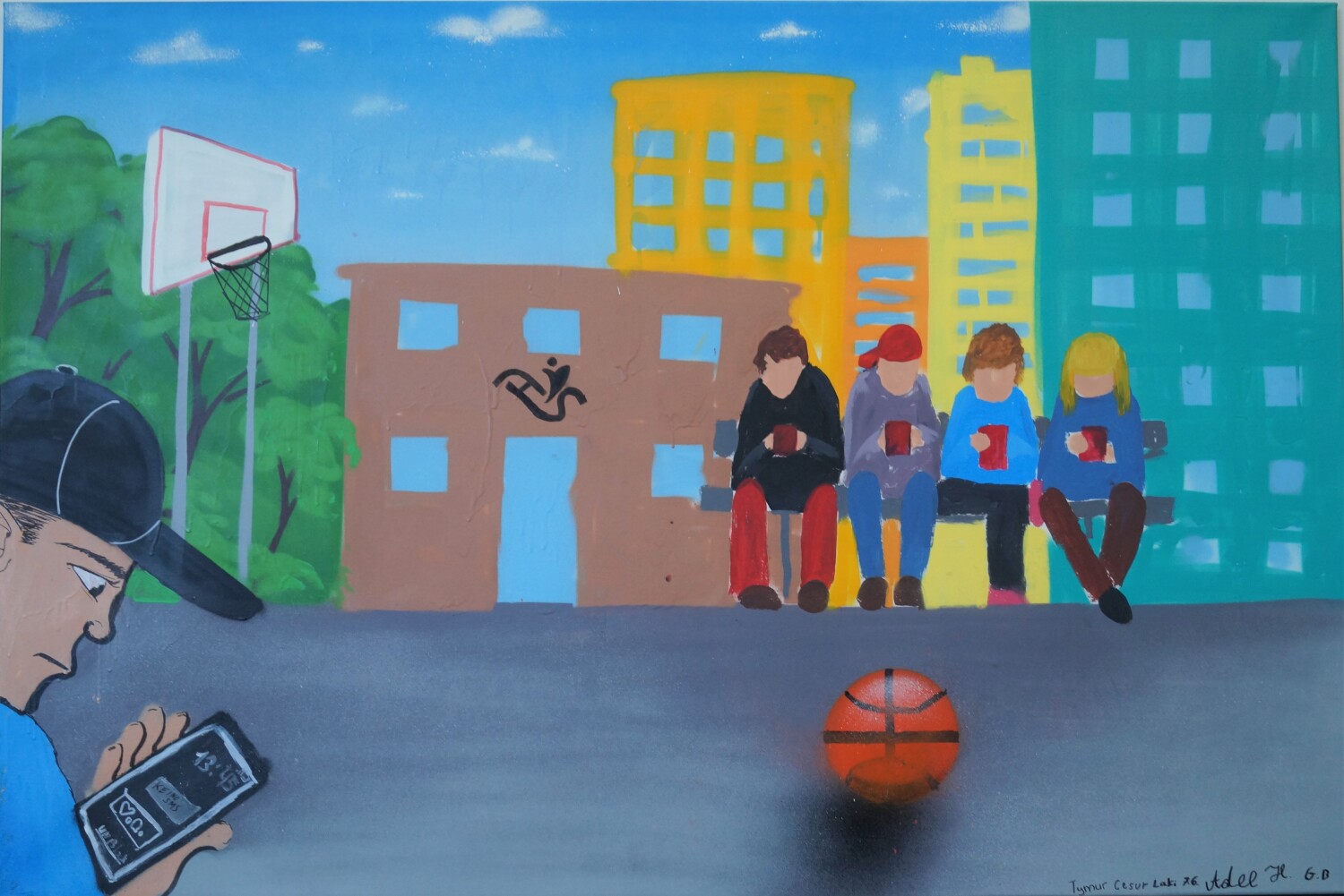 LOT 6 - Künstler: 7. Klasse Albrecht-Haushofer- Oberschule Jahr: 2025 - H 100 cm x B 150 cm