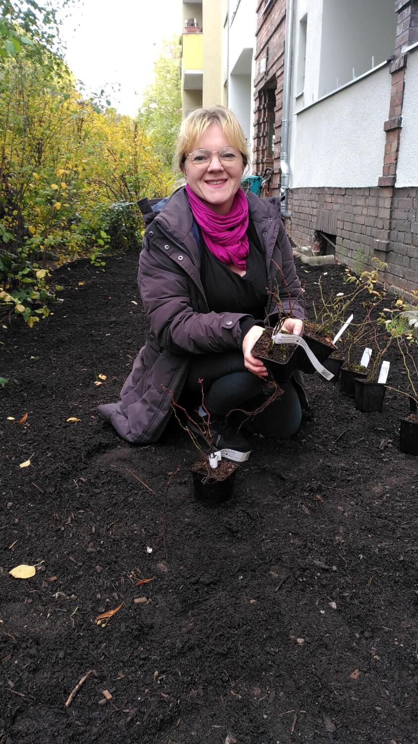 Klimaschutzpatin Susann bei der Arbeit