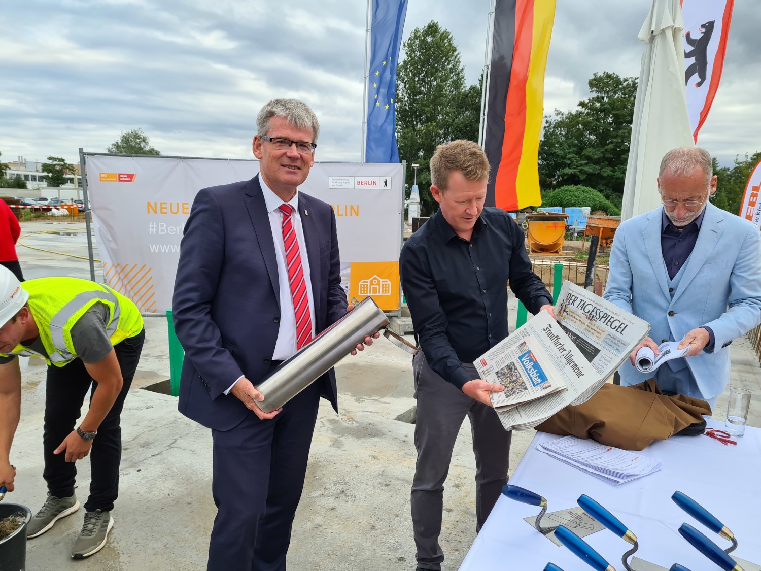 Grundsteinlegung Grundschulneubau Goltz-/Mertensstraße