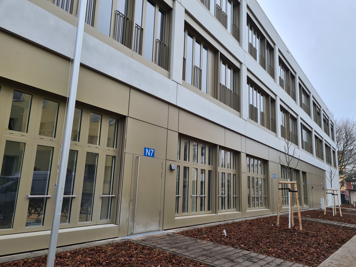 Außenansicht Erweiterungsbau Wolfgang-Borchert-Schule