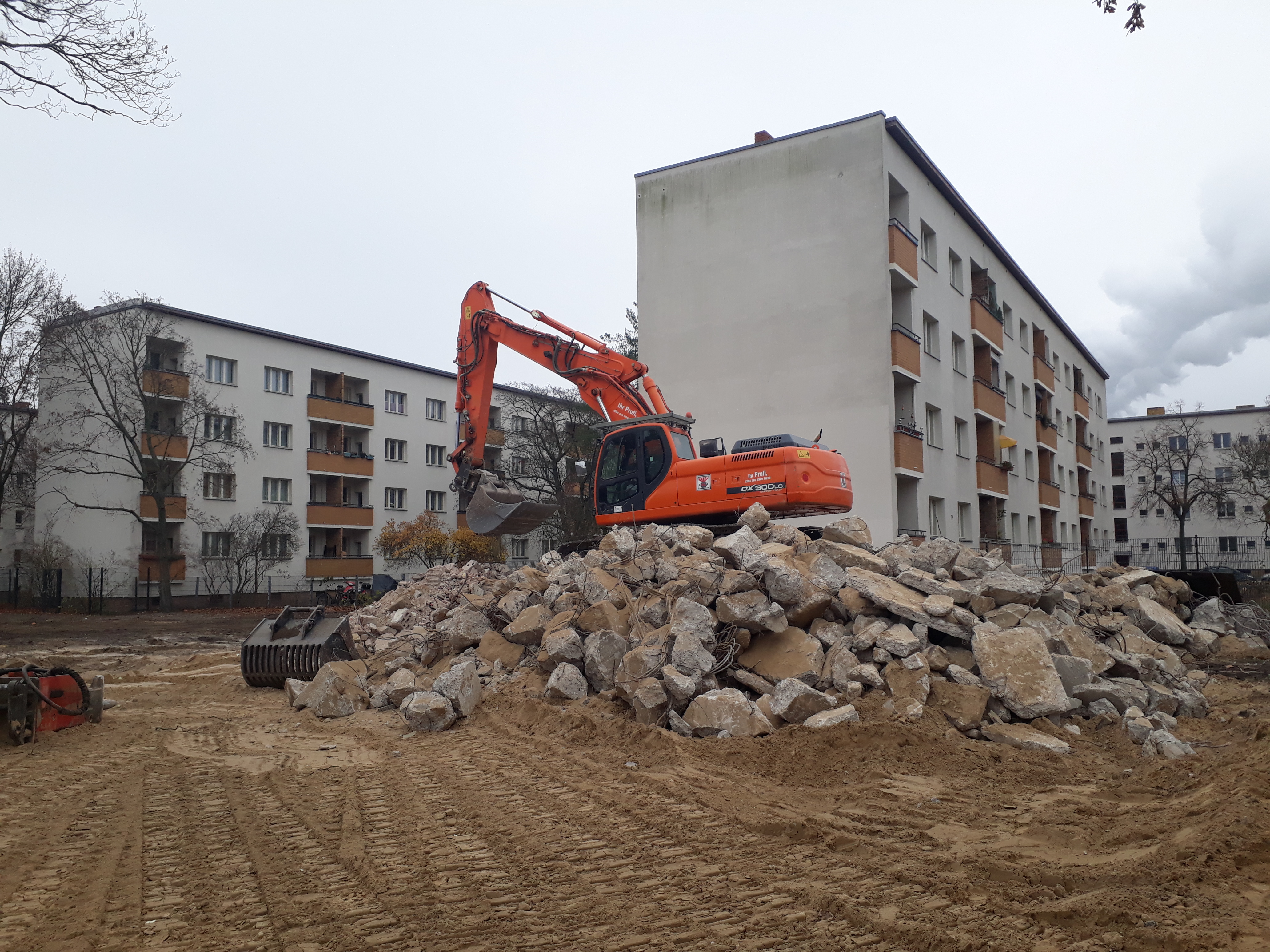 Abbruch der alten Turnhalle Bernd-Ryke-Grundschule