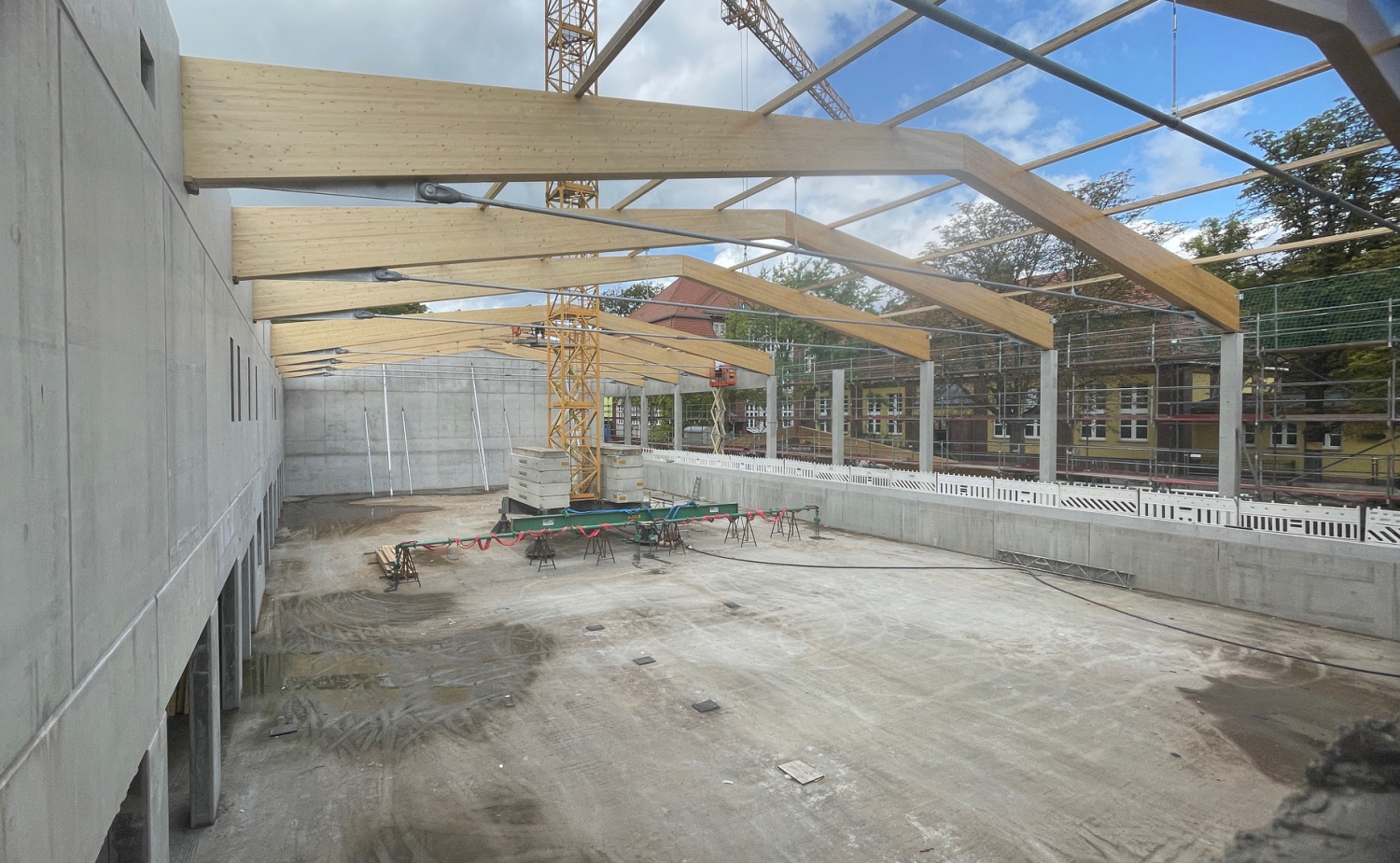 Rohbau Sporthalle Christoph-Földerich-Grundschule