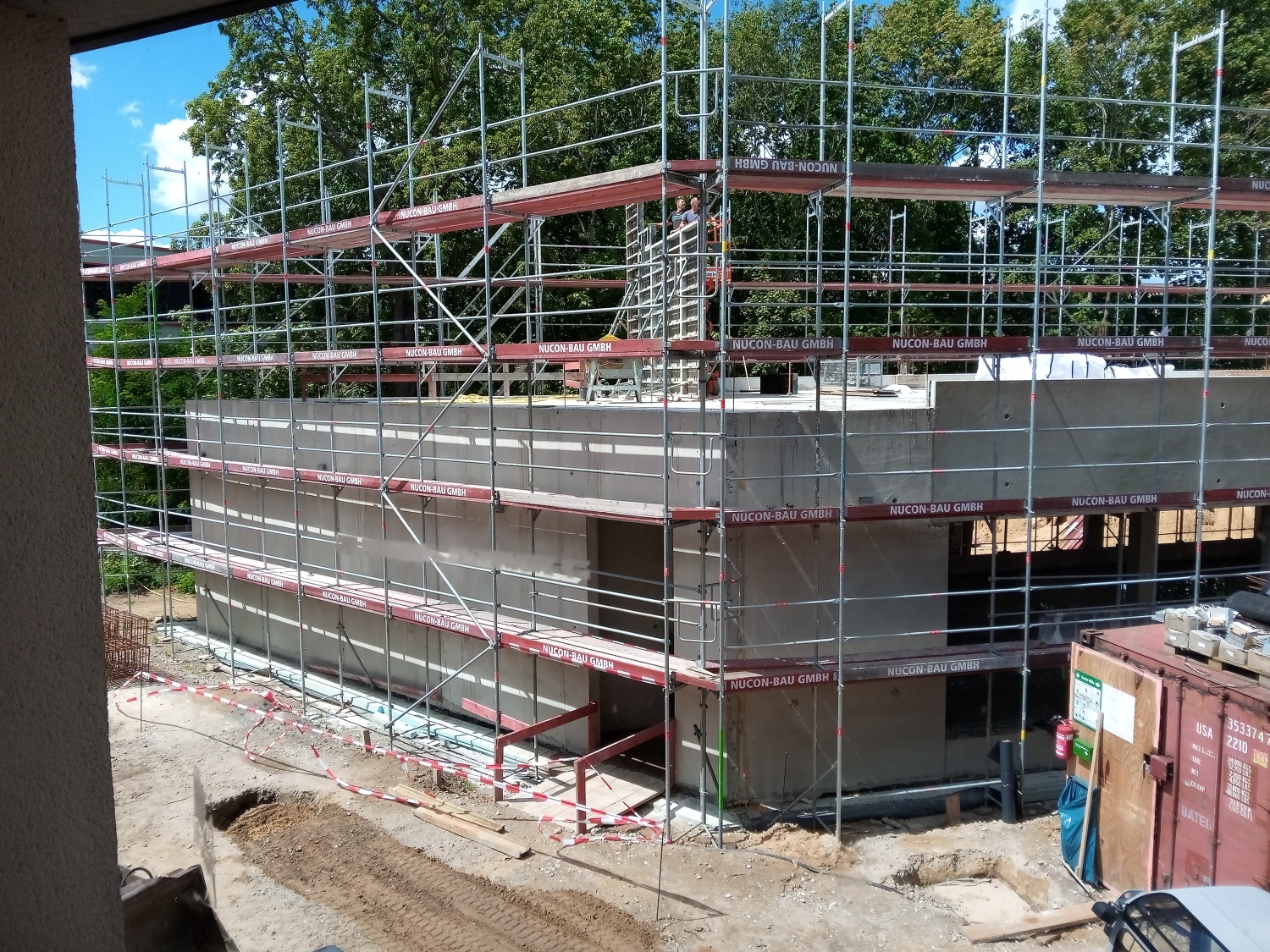 Rohbau des Erweiterungsbaus Wolfgang-Borchert-Schule