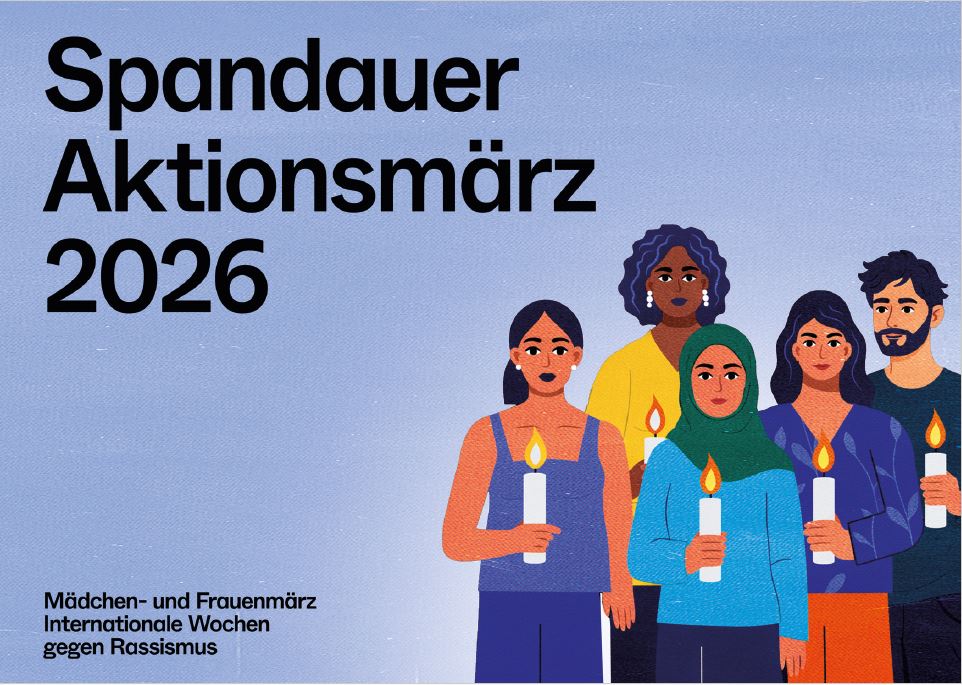 Spandauer Aktionsmärz Postkarte blau Motiv 2