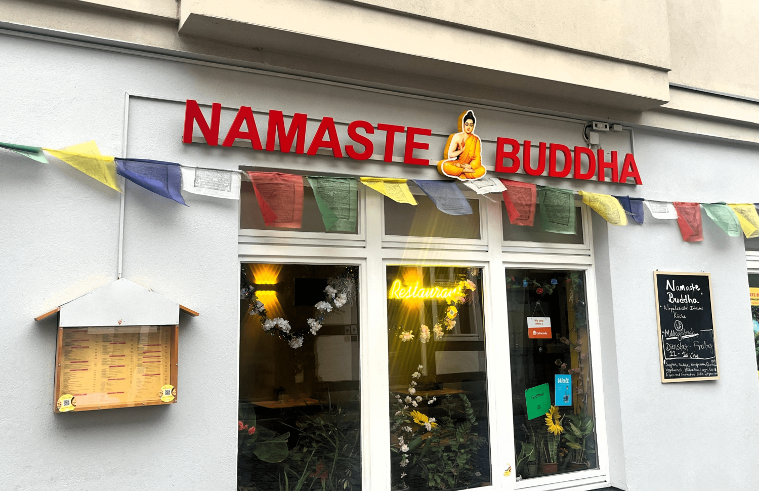 Neue Außenwerbung – Restaurant Namaste Buddha, Ritterstraße 2, 13597 Berlin