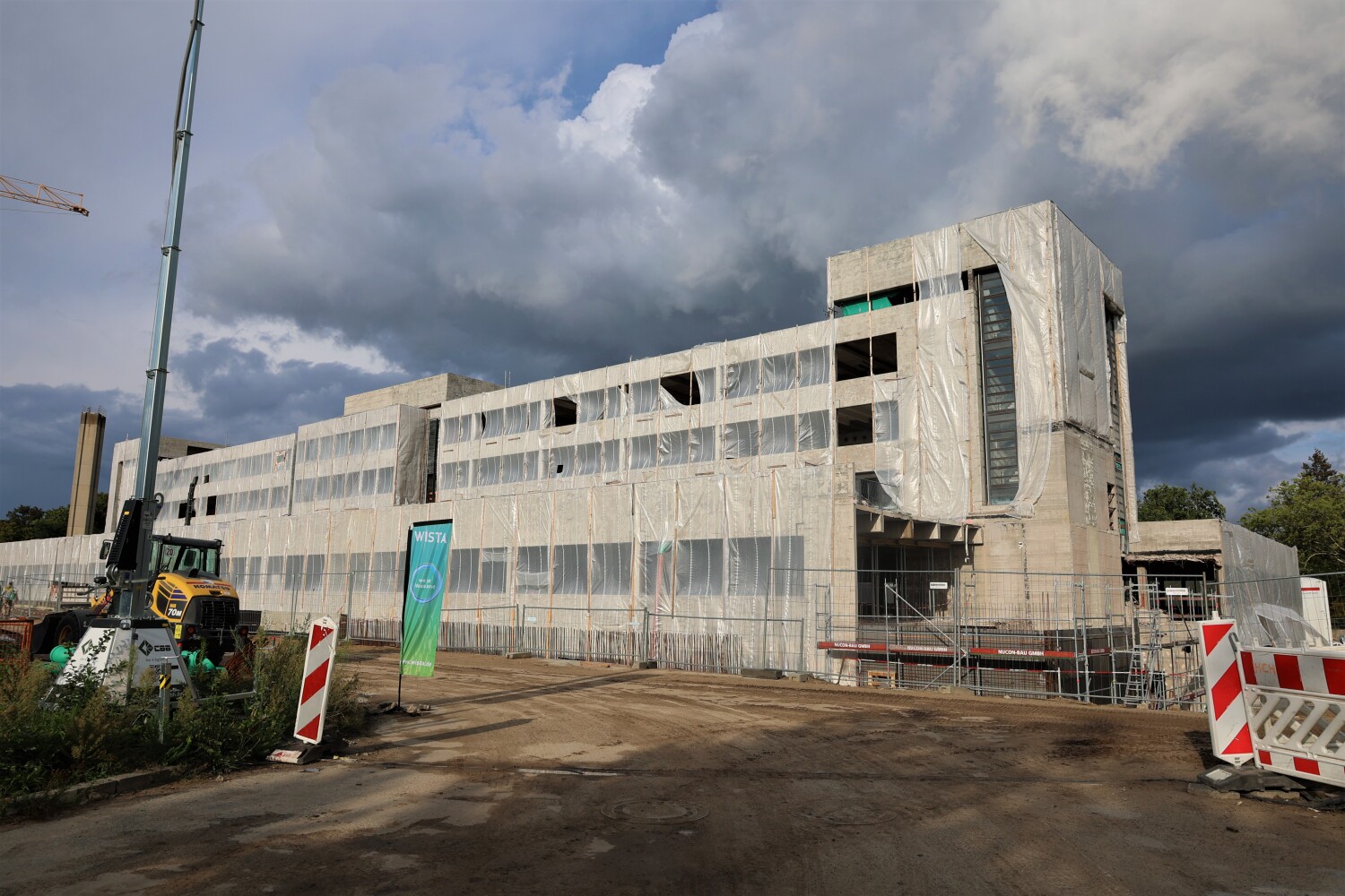 Sicht auf die Baustelle des FUBIC