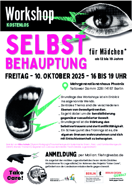 Flyer Selbstbehauptungs WS 2025 Phoenix