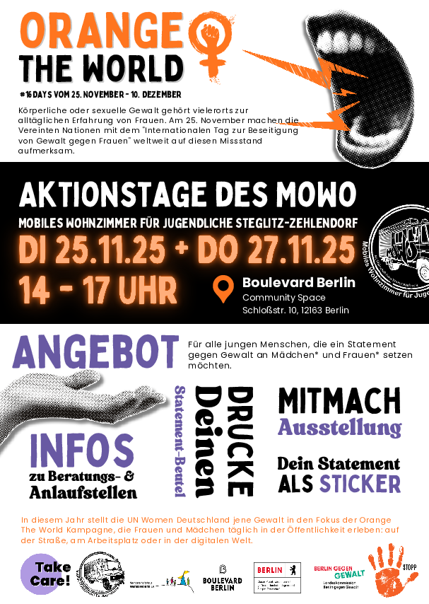 Flyer Aktionstage MoWo Orange the World