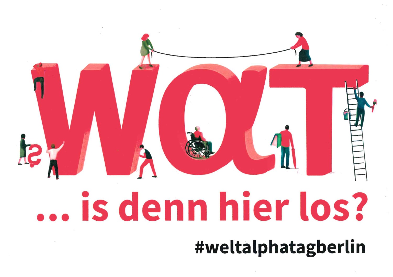 Vorderseite Flyer Welt-Alphabetisierungstag in der Ingeborg-Drewitz-Bibliothek