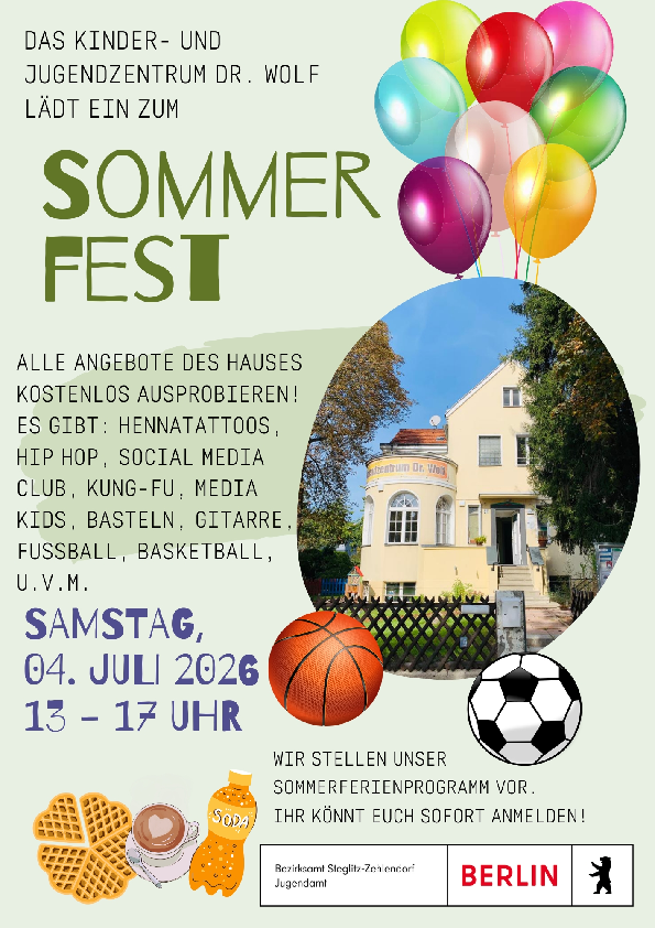 Sommerfest - Das Kinder- und Jugendzentrum Dr. Wolf