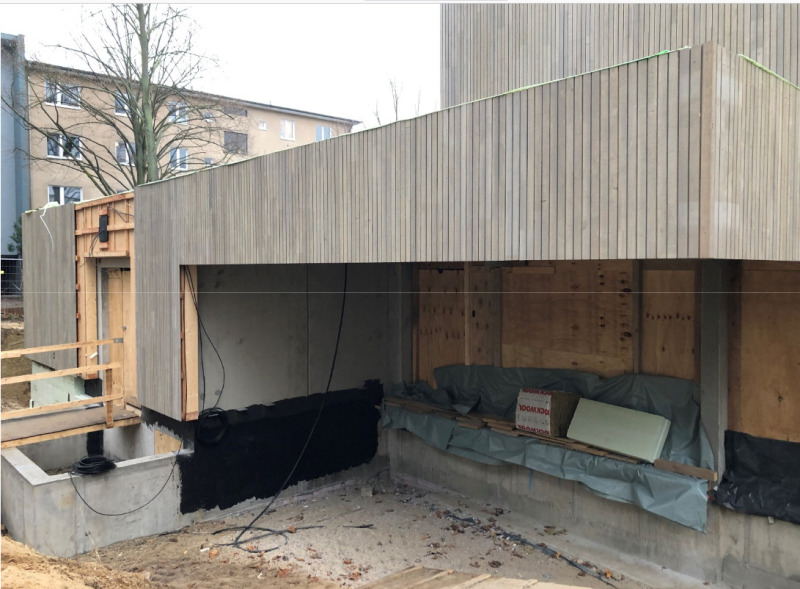 Typensporthalle Grundschule Stadtpark Steglitz - Eingang Achse A - Stand: 08.01.2021