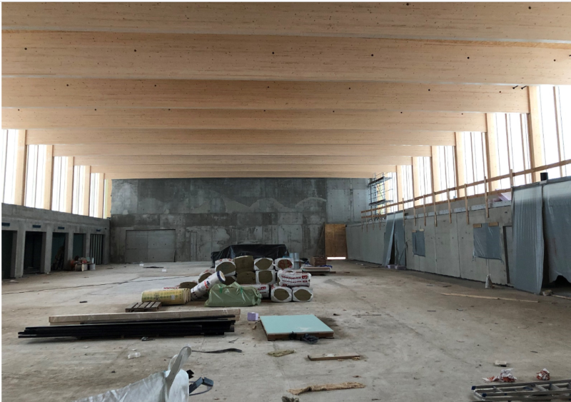 Typensporthalle Grundschule Stadtpark Steglitz - Hallenansicht - Stand: 11.12.2020