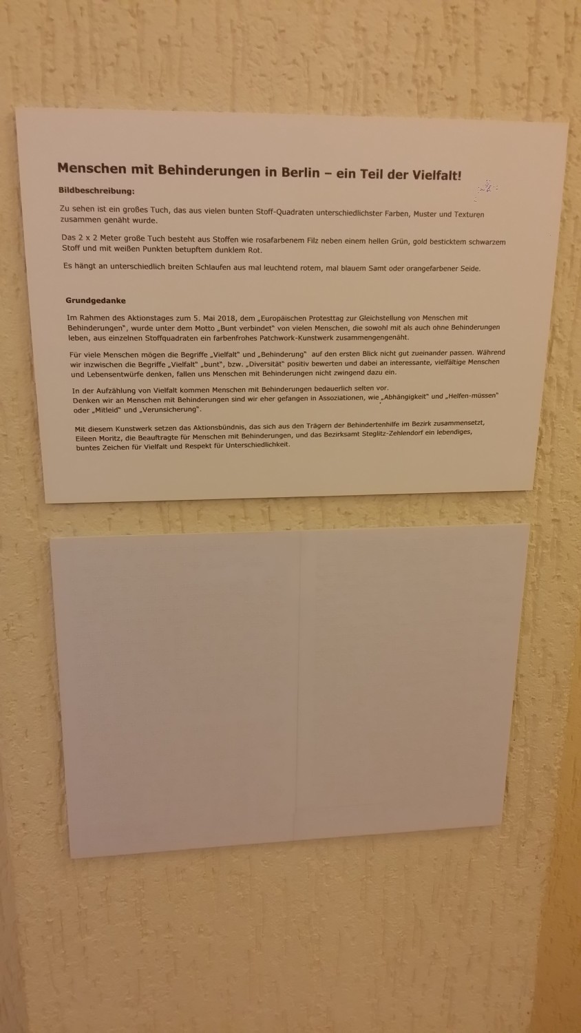 Bildbeschreibung leichte Sprache und in Braile
