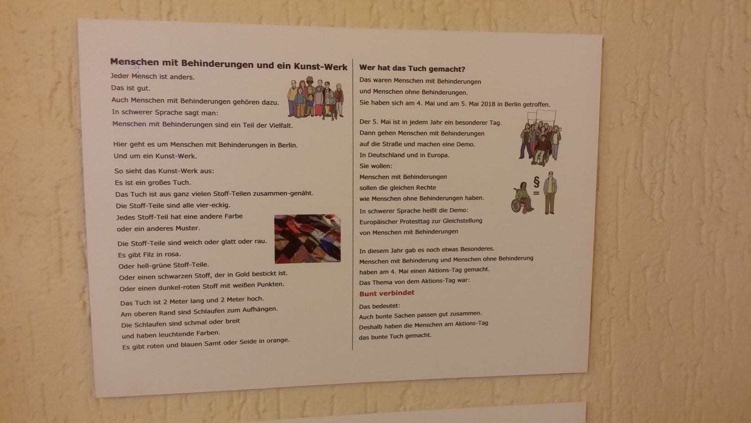 Wichtige Beschilderung, Bedeutung und Bildbeschreibung des Kunstwerkes