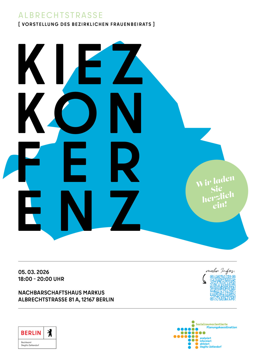 Flyer Kiezkonferenz Albrechtstraße Frühjahr 2026