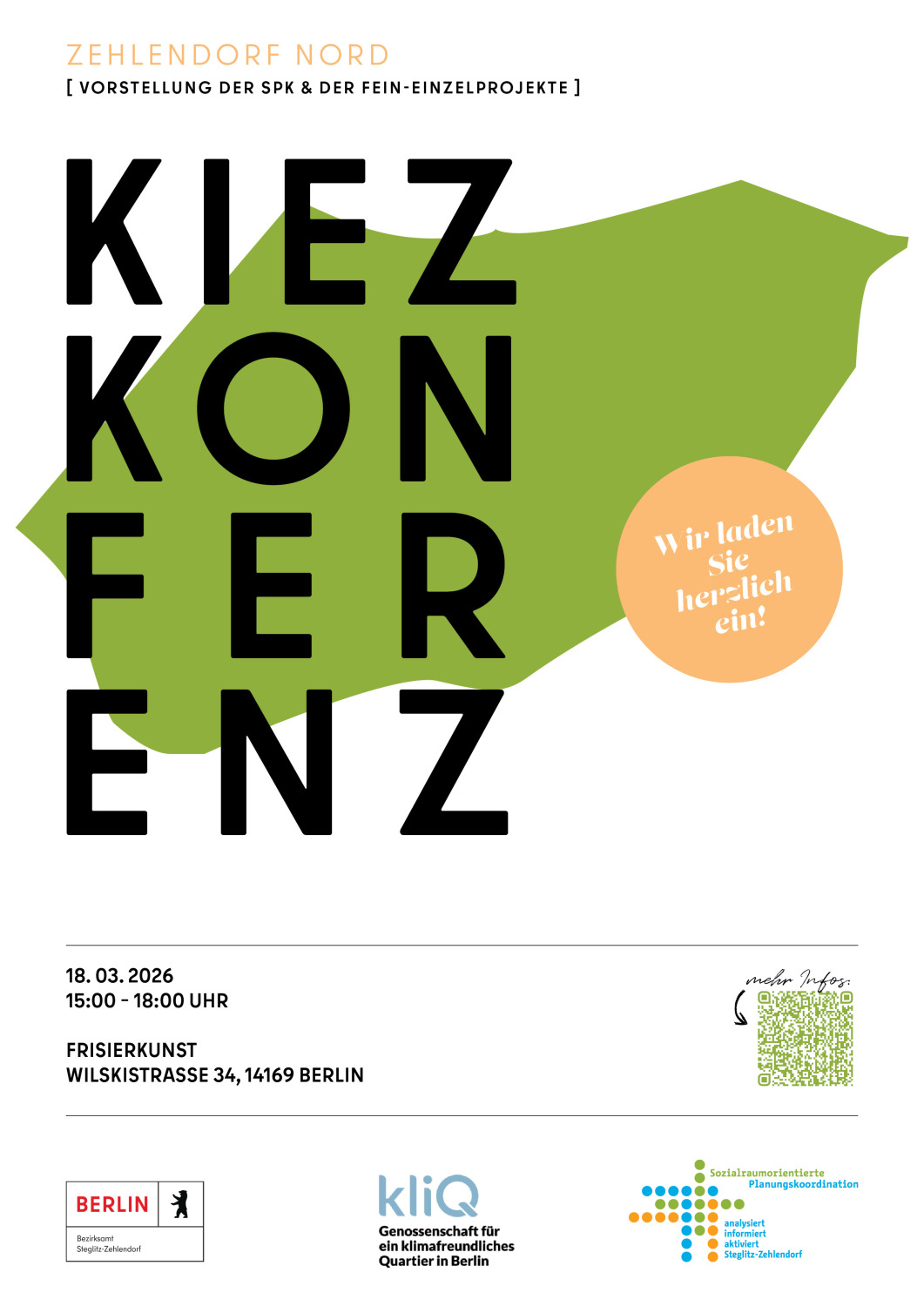 Flyer Kiezkonferenz Zehlendorf Nord Frühjahr 2026