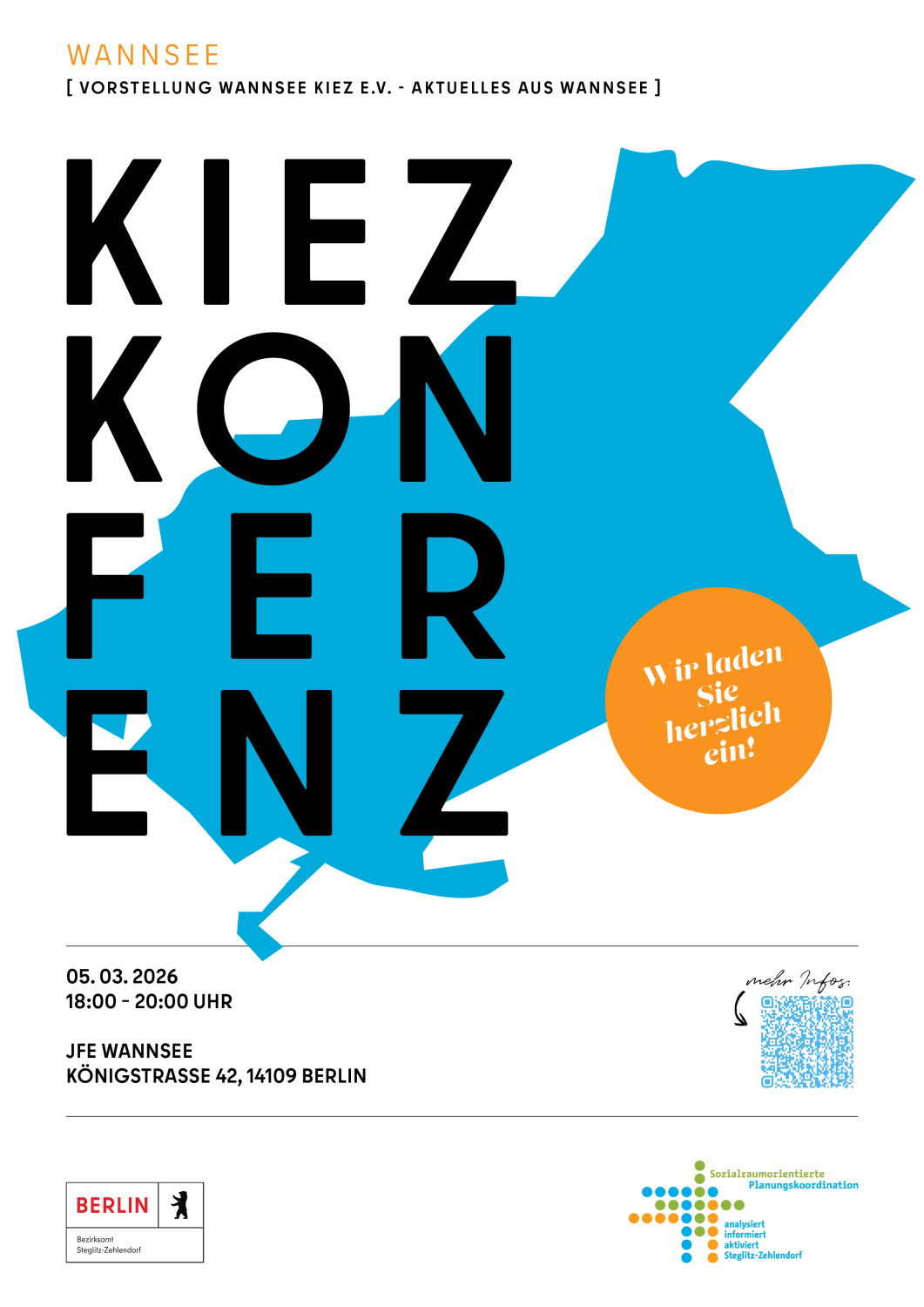 Flyer Kiezkonferenz Zehlendorf Südwest Frühjahr 2026
