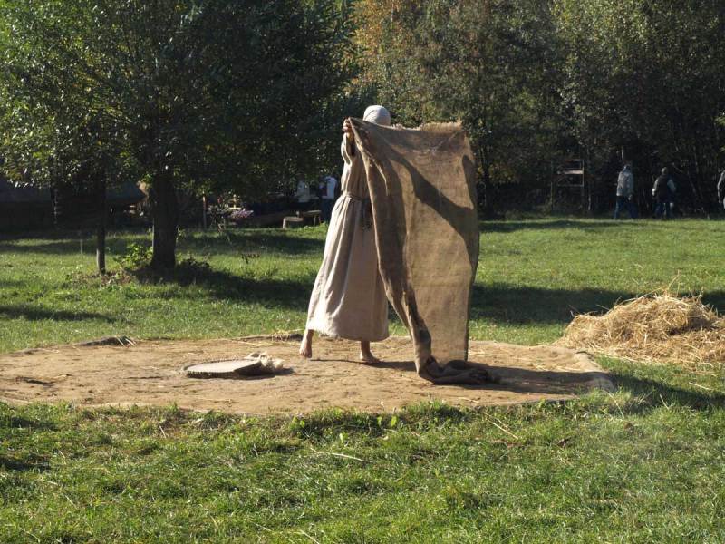 Vorführung eines mittelalterlichen Handwerkes