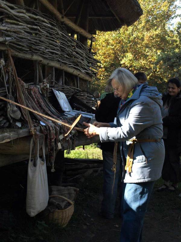 Vorführung des Webens