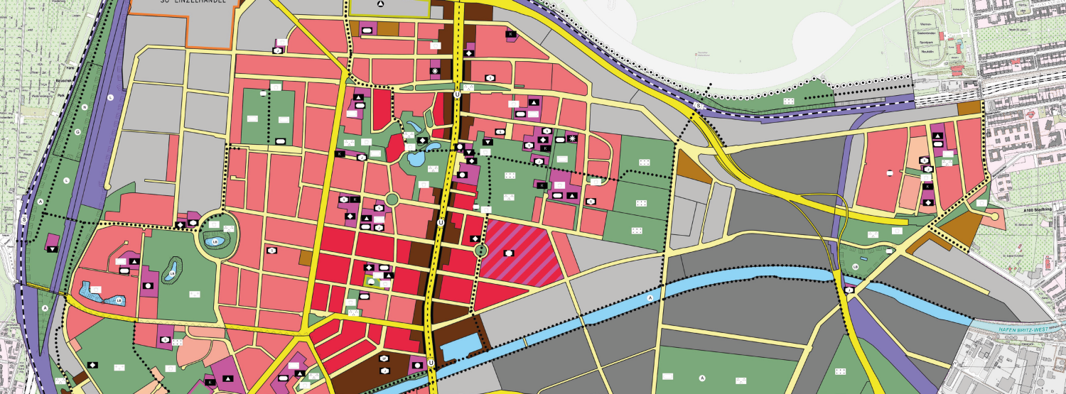 Eine Karte mit unterschiedlich bunt markierten Flächen.
