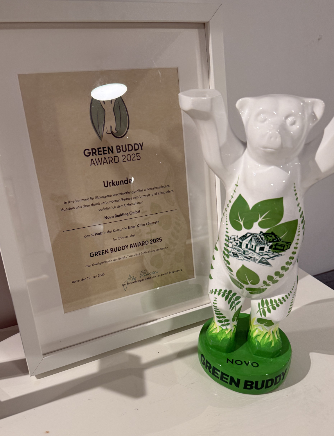 Green Buddy Award 2025 und Urkunde