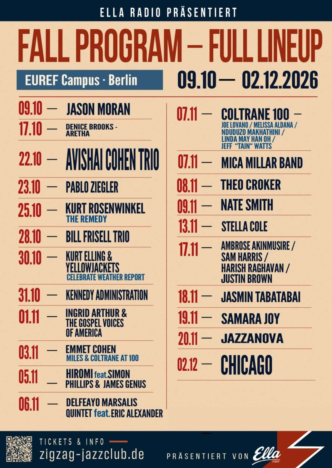 Herbstprogramm der ZigZag Hall