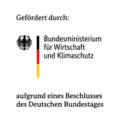 Förderlogo des Bundesministeriums für Wirtschaft und Klimaschutz aufgrund eines Beschlusses des Deutschen Bundestages