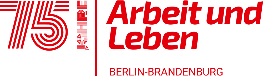 Logo 75 Jahre Arbeit und Leben Berlin-Brandenburg