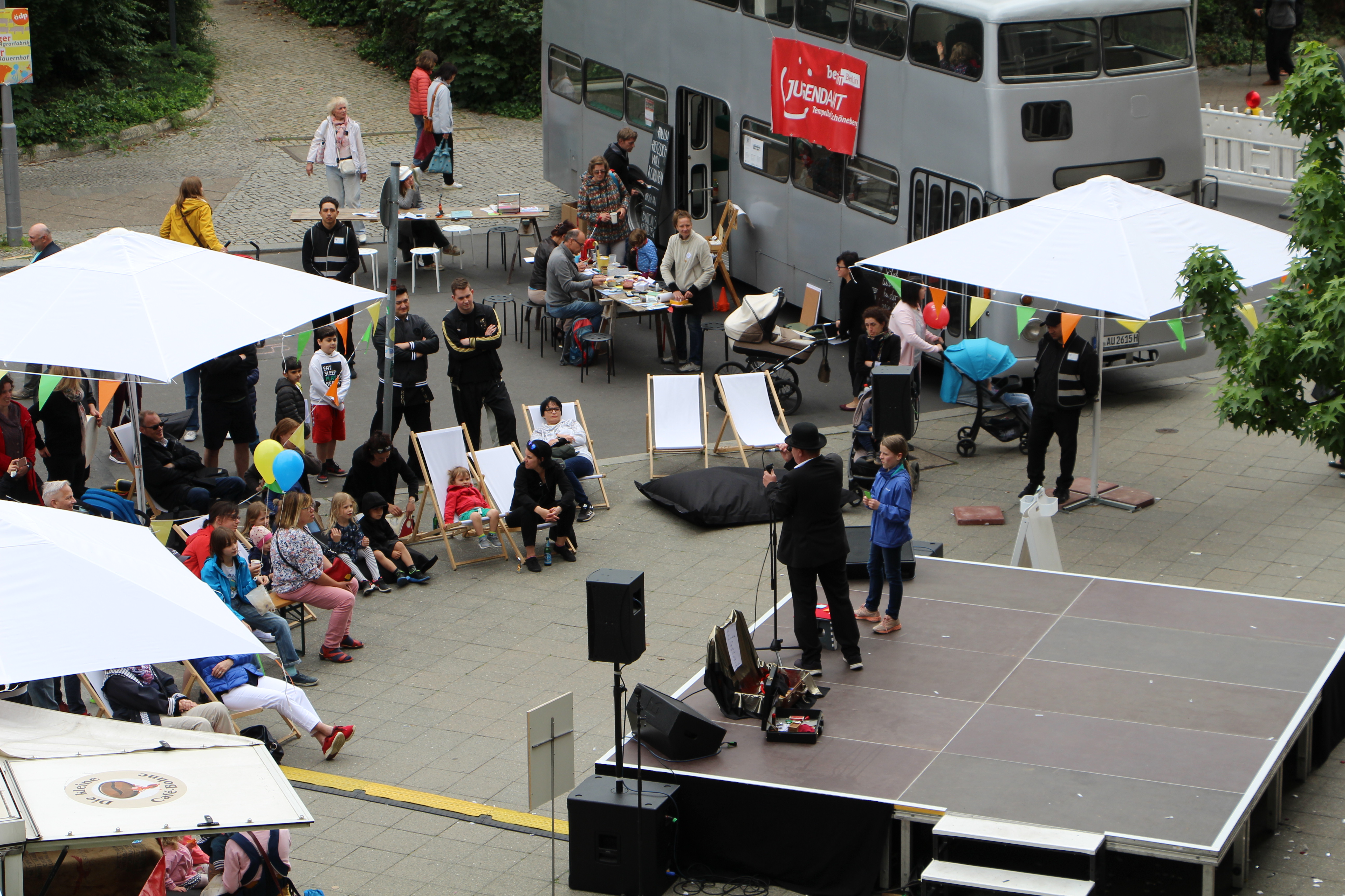 Bühnenpodest von oben